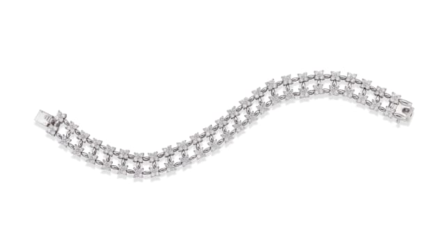 Floral diamond bracelet