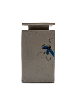 Tim Morris; Rectangular pot with floral motif