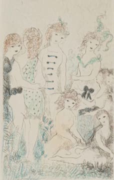 Marie Laurencin; Huit Filles dans un Pré (Eight Girls in a Meadow)