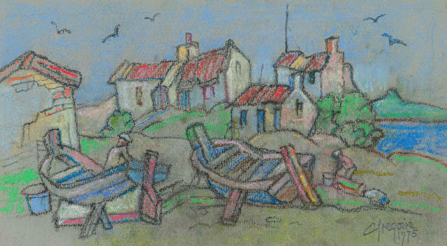 Gregoire Boonzaier; Cottages with Boats and Figures