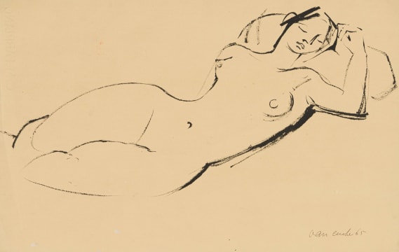Maurice van Essche; Reclining Nude