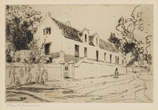 Robert Gwelo Goodman; Cape Dutch House with Figure