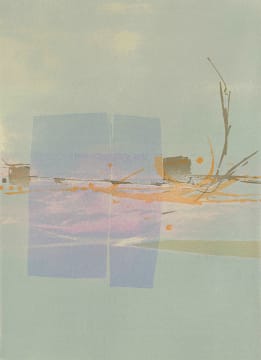 Andre Francois van Vuuren; Composition in Blue, Brown and Orange