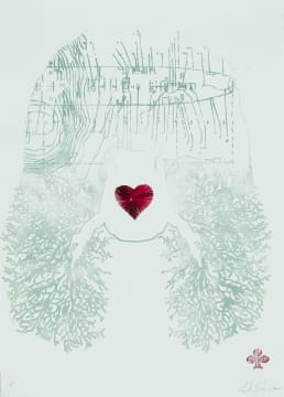 Lyndi Sales; Surreal Composition with Heart and Lungs