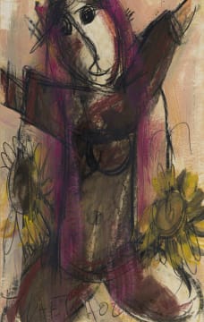 Frans Claerhout; Figure with Sunflowers
