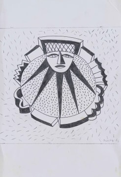 Andrew Verster; Untitled (Abstract Face with Rays)