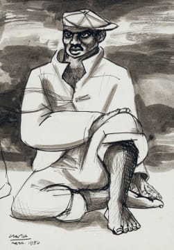 Peter Clarke; Seated Male Figure
