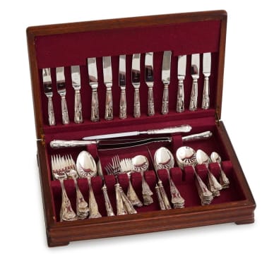 An assembled set of Elizabeth II silver Kings pattern flatware, Viners Ltd, various makers and dates