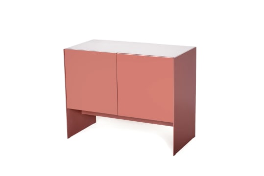 TONIC - Greg Gamble & Philippe van der Merwe; Tonic lacquered dusty pink cabinet, South Africa, 21st century