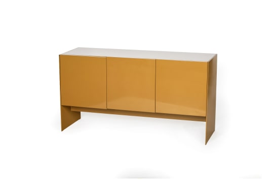 TONIC - Greg Gamble & Philippe van der Merwe; Tonic lacquered gold-tone cabinet, South Africa, 21st century