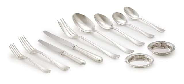 A set of French silver-plate flatware, Christofle, 1935-1983