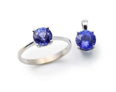 Tanzanite pendant and ring