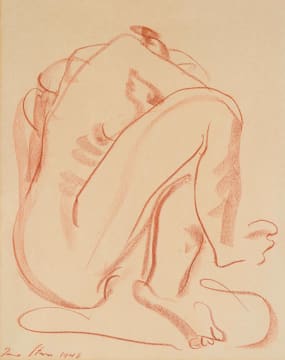 Irma Stern; Crouching Nude Figure