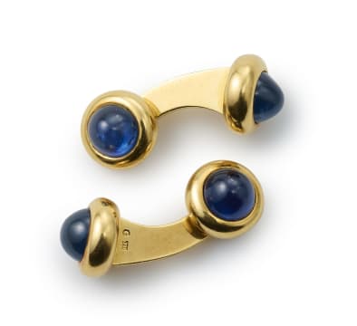Sapphire cuff-links