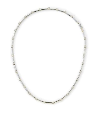 Diamond bar-link necklace