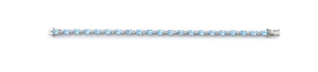 Browns the Diamond Store; Aquamarine and diamond bracelet