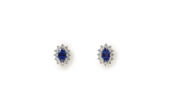 Browns the Diamond Store; Sapphire cluster earring