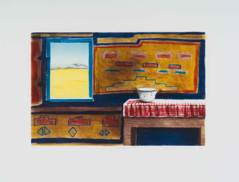 Sam Nhlengethwa; The Blue Frame