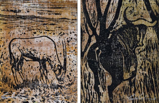 Gordon Vorster; Oryx and Wildebeest, two