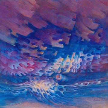 Olivia Scholnick; Abstract in Purple
