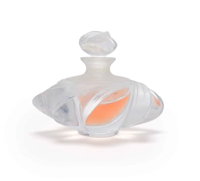 Lalique; Lalique 'Samoa' clear crystal perfume bottle and stopper, post 1945