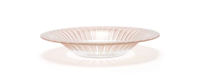 René Lalique; René Lalique 'Jaffa No.2' clear and sepia-stained glass coupe plate, No.3275, designed 1932