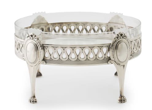 A WMF silver-plate-mounted glass bowl, 20th century
