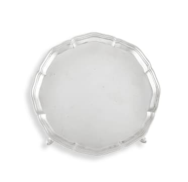 A George V silver salver, James Ramsay, Sheffield, 1933