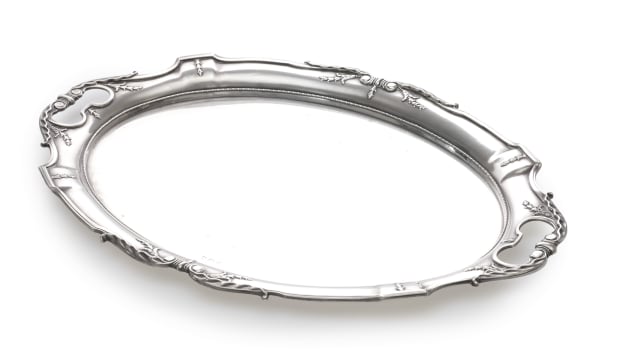 A George V silver tray, unknown maker, Birmingham, 1926