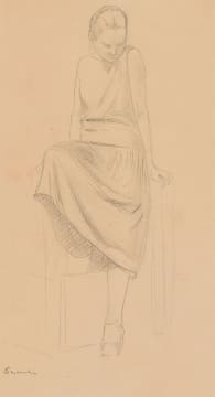 Maud Sumner; Seated Lady, study