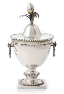 A Cape silver sugar bowl and cover, Frederik Lambertus Hermann, c.1800-1811