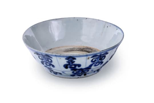 A blue and white ceramic bowl, Ming dynasty, 1368–1644