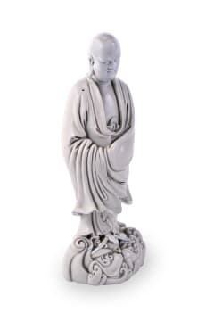 A Chinese Dehua figure of Damo, Qing dynasty, 17th or 18th century