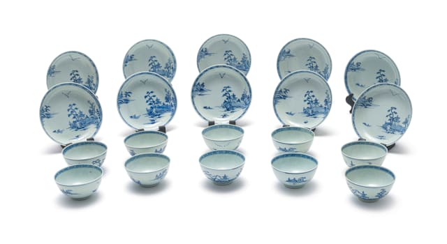A set of ten Chinese export porcelain rice bowls and saucers from the Nanking Cargo, c.1750