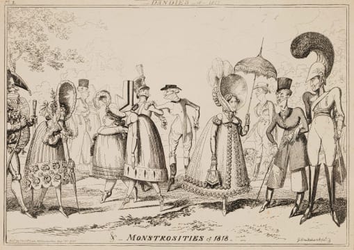 George Cruikshank; Dandies of 1817 & Monstrosities of 1818