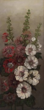 Henry John Dykman; Hollyhocks