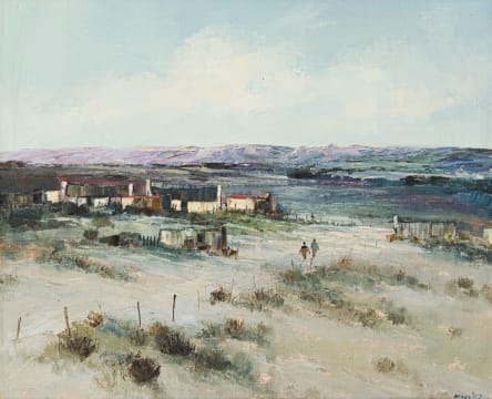 Mel Brigg; Landscape with Cottages and Figures