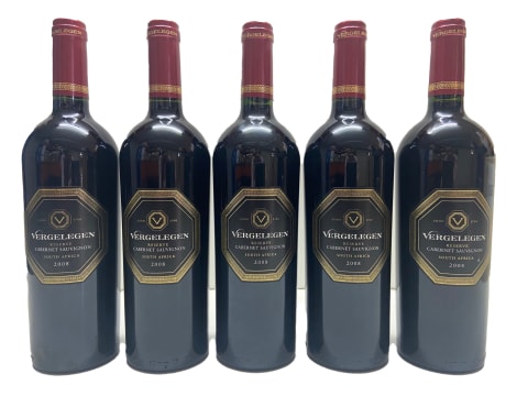Vergelegen; Cabernet Sauvignon Reserve; 2008; 5 (1 x 5); 750ml