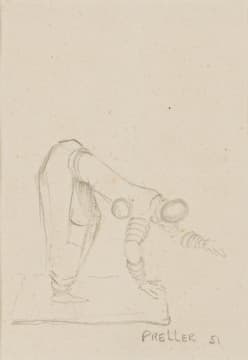 Alexis Preller; Bending Figure, sketch