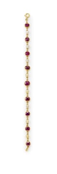 Ruby and pearl bracelet