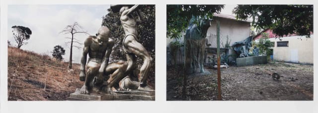 Guy Tillim; Slave Memorial, Mobutu Era, D.R Congo, New Matadi, July 2003; Colonial Era Statues, Kinshasa, D.R Congo, Sep 2003, Leopold and Mobutu series, diptych