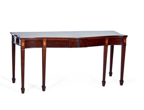 Neo-classical inlaid mahogany server, 19th century