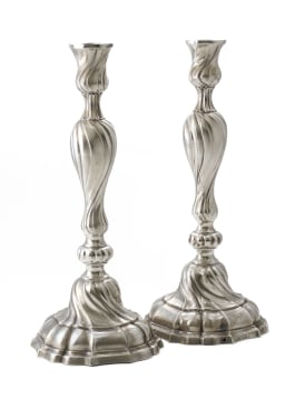 A pair of German silver candlesticks Humbert & Sohn candlesticks, 1821-1860