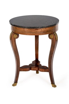 Empire style circular marble-topped occasional table, 19th century