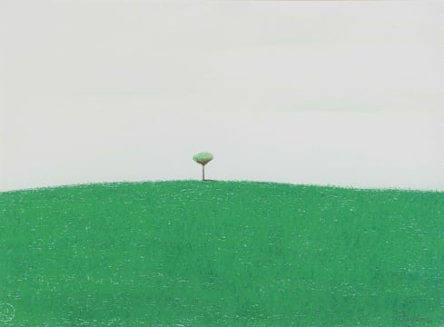 Pieter van der Westhuizen; Green Landscape with Tree