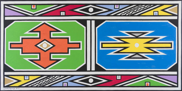 Esther Mahlangu, Untitled (Double Ndebele Pattern)