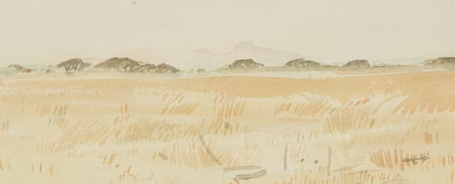 Walter Westbrook; Landscape with Distant Mountains