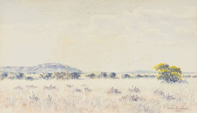 Herbert Diener; Extensive Landscape with Hill in the Distance