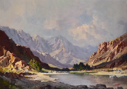 Titta Fasciotti; Mountainous Landscape with River