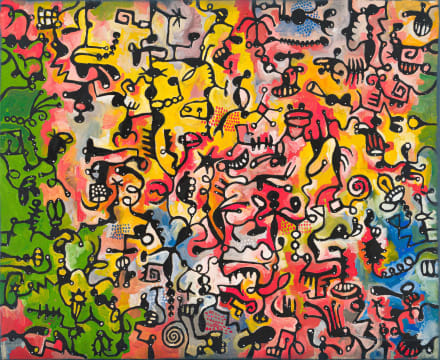 Walter Meyer; Untitled (Colour Field with Abstract Symbols)